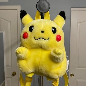 Vintage 1990's Nintendo Pikachu plush backpack